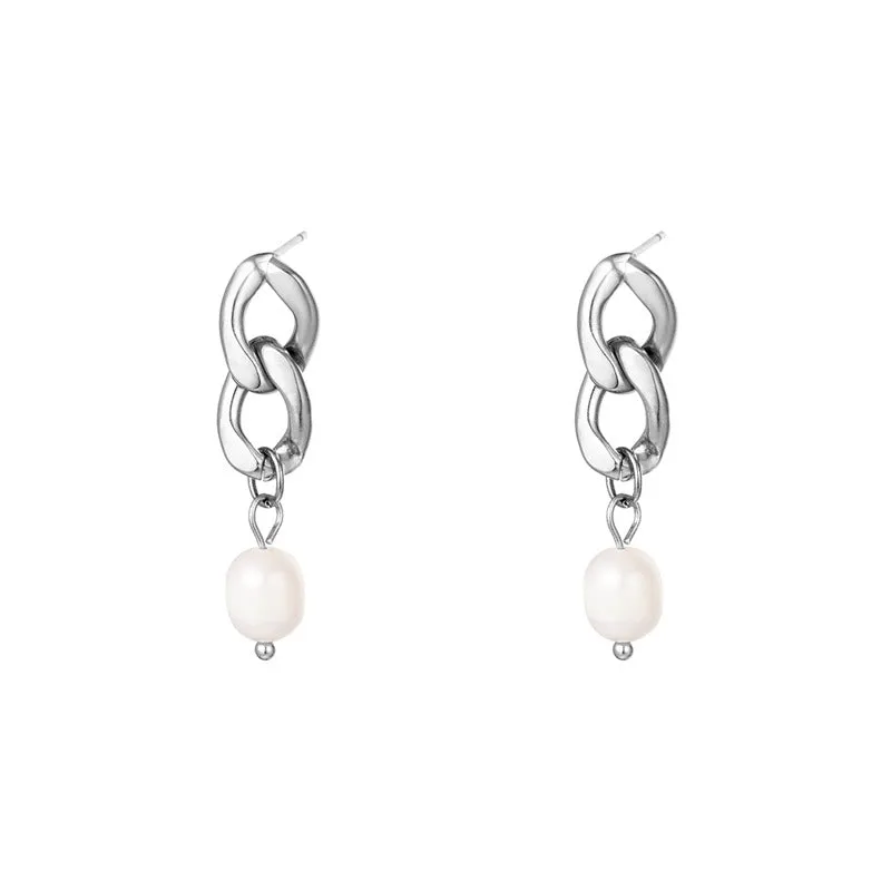 Sterling Silver Pearl Drop Earrings