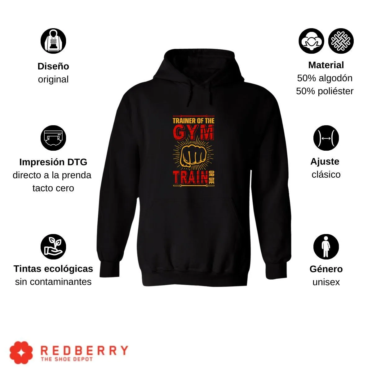 Sudadera Hombre  Hoodie Gym Ejercicio Fitness 007