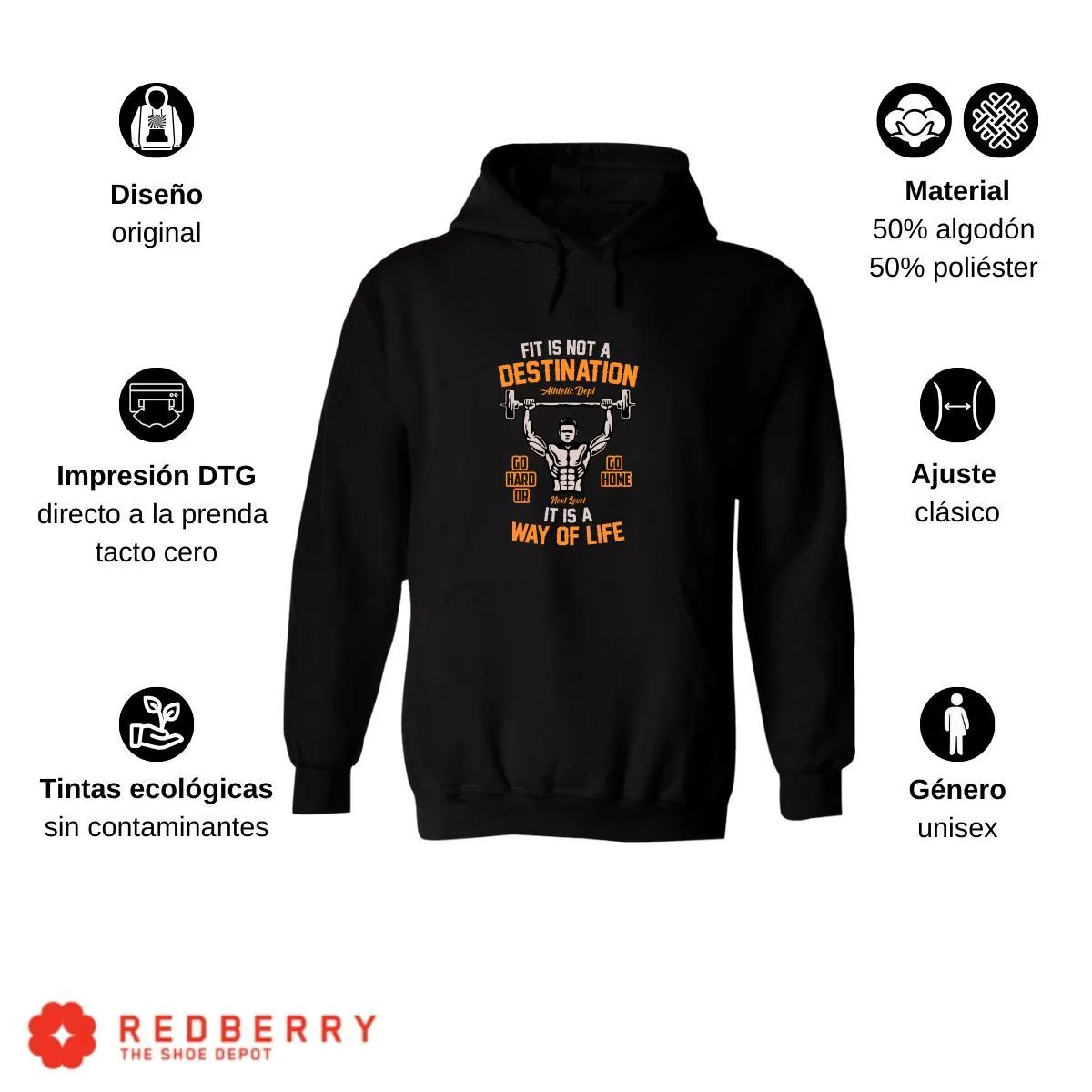 Sudadera Hombre  Hoodie Gym Ejercicio Fitness 047