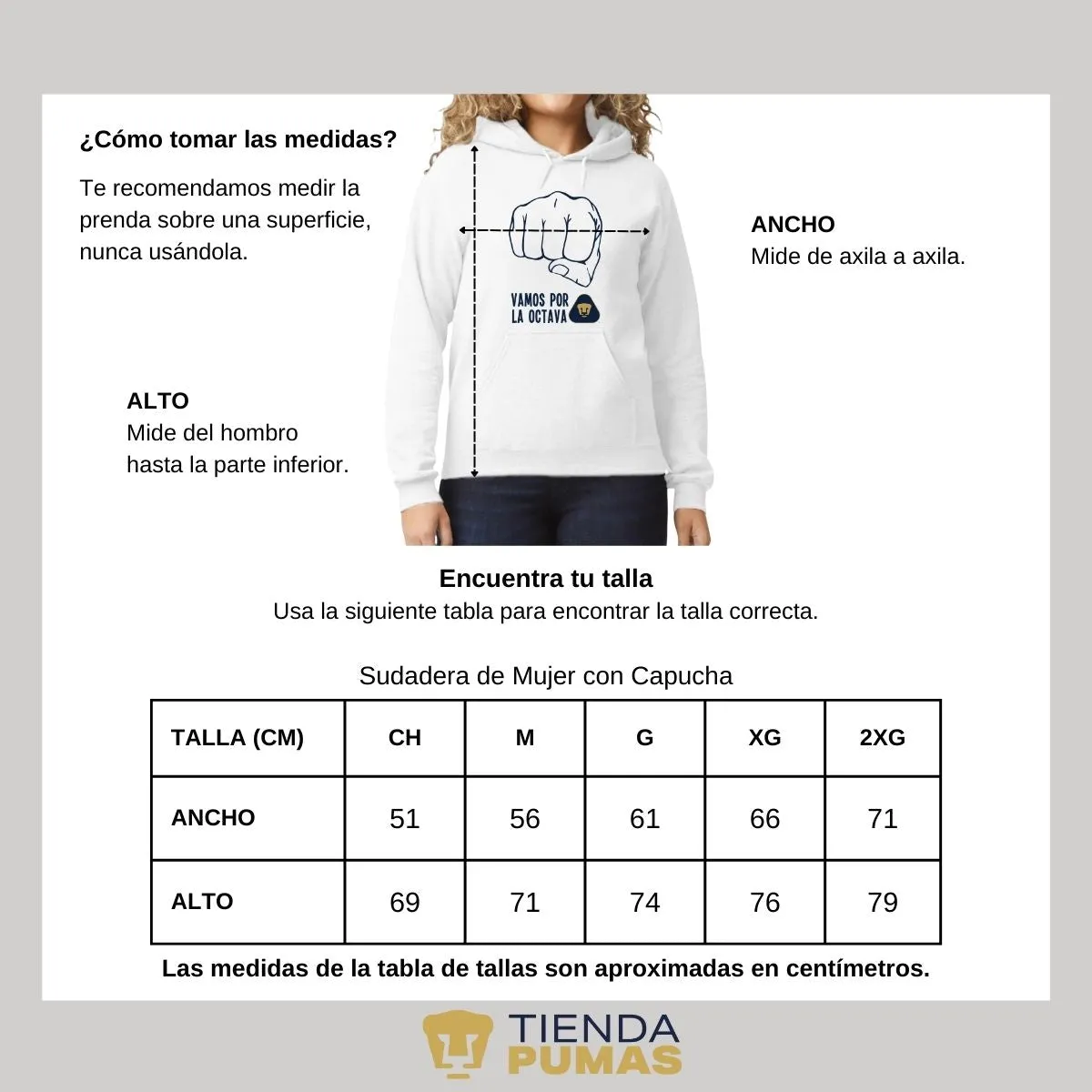 Sudadera Mujer Pumas UNAM puo