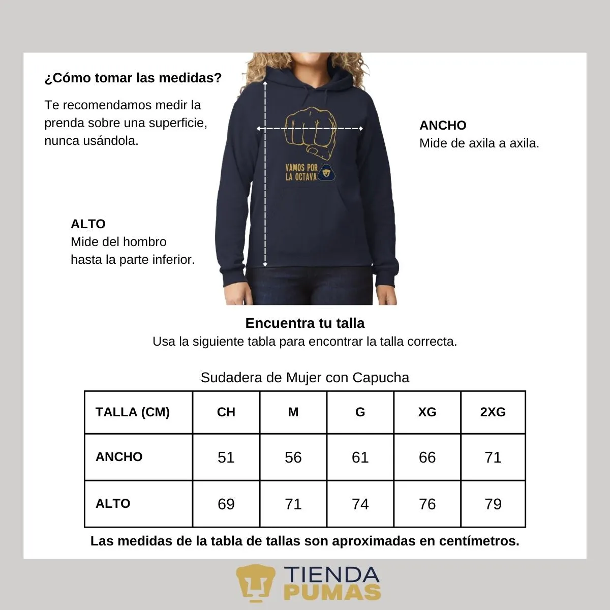 Sudadera Mujer Pumas UNAM puo