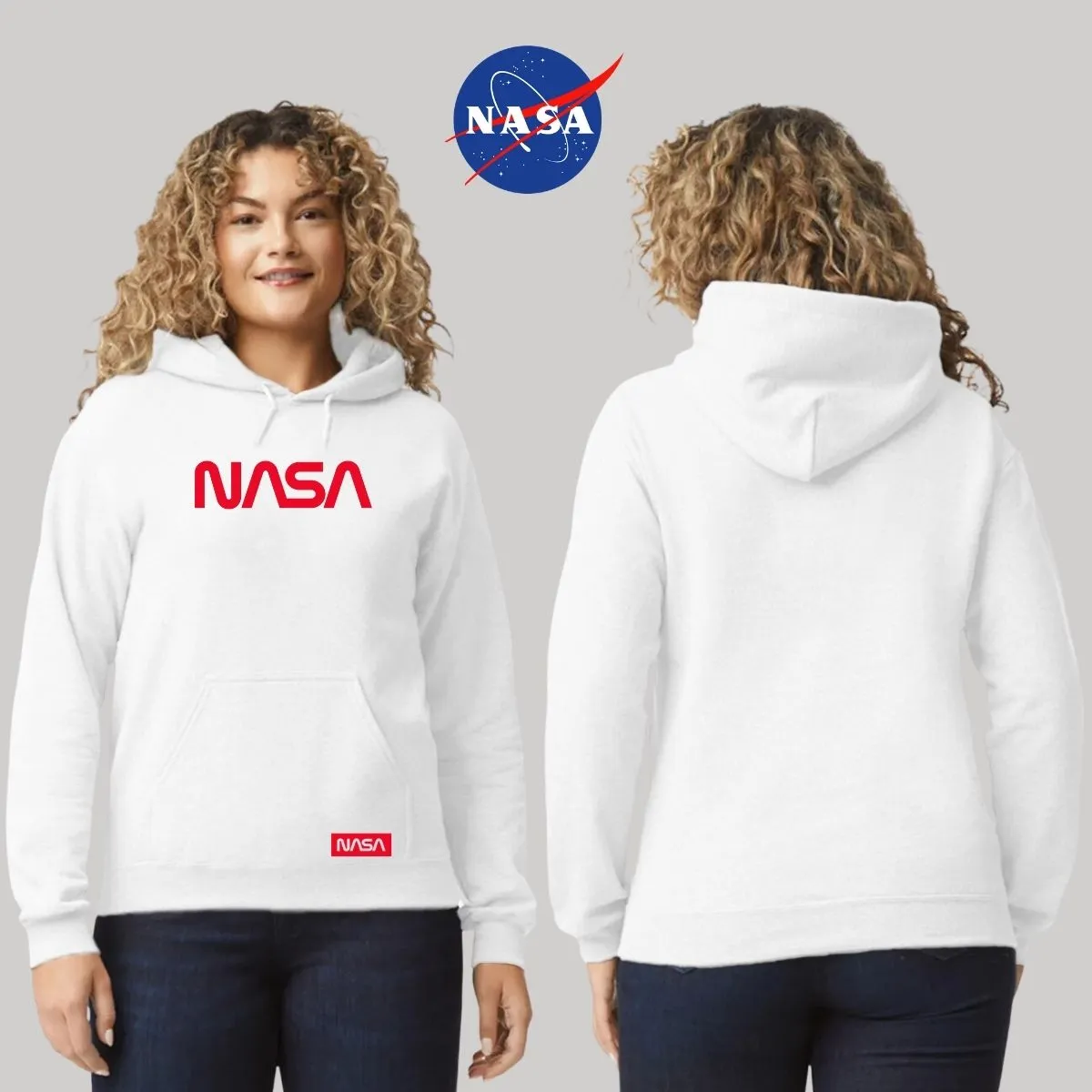 Sudadera para Mujer Hoodie Nasa Worm Red