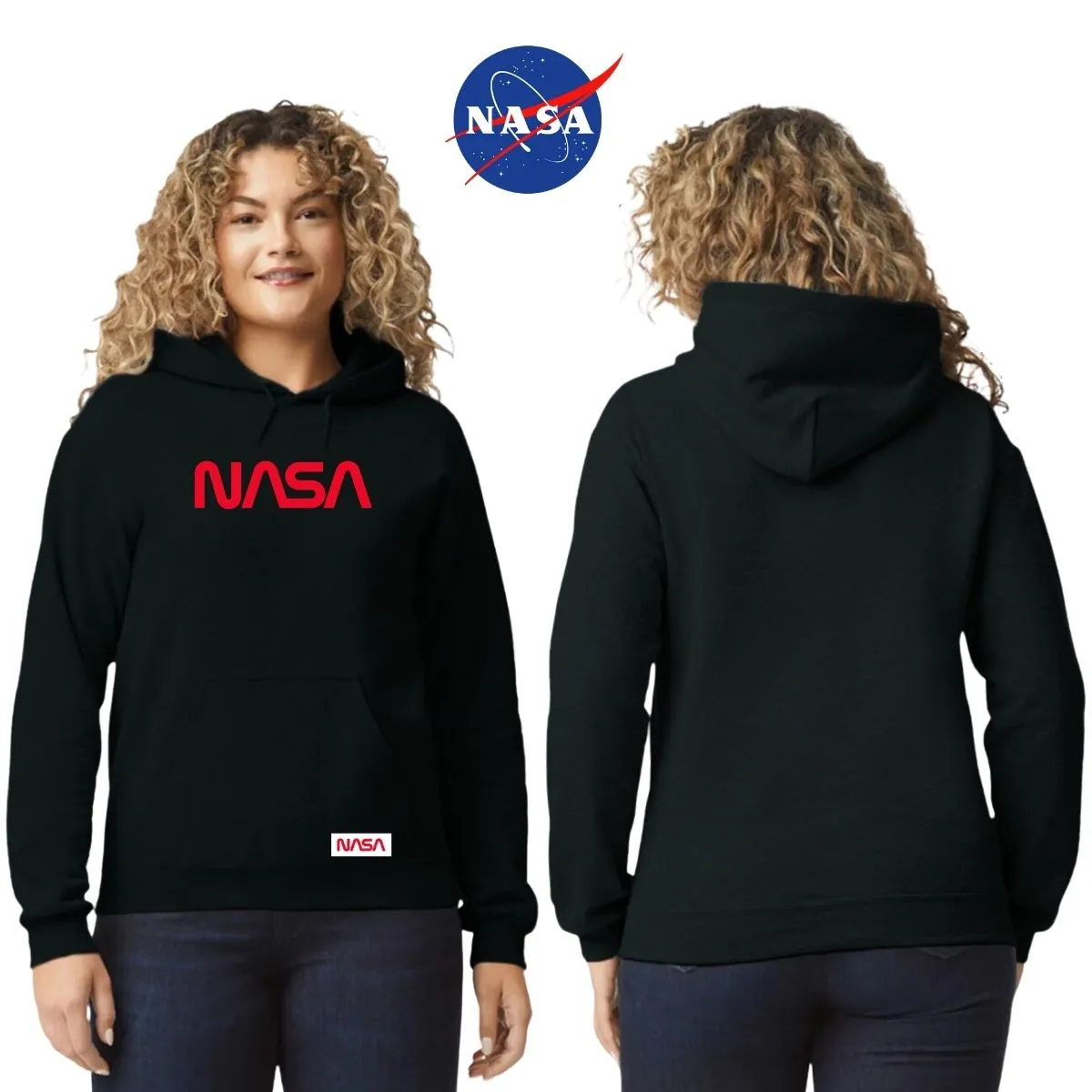 Sudadera para Mujer Hoodie Nasa Worm Red