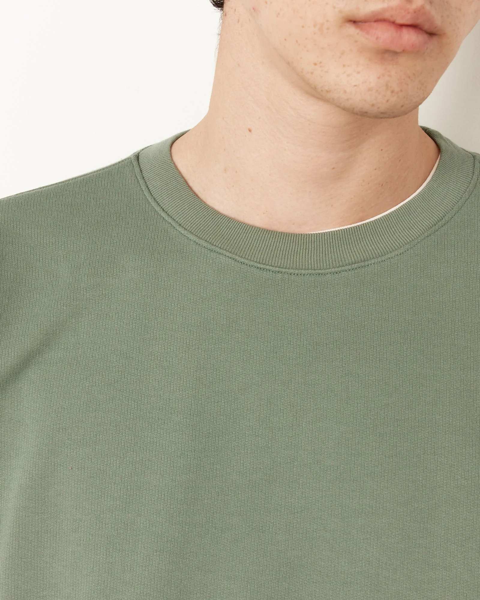 Super Gauze Sweat Pullover in Dusty Green