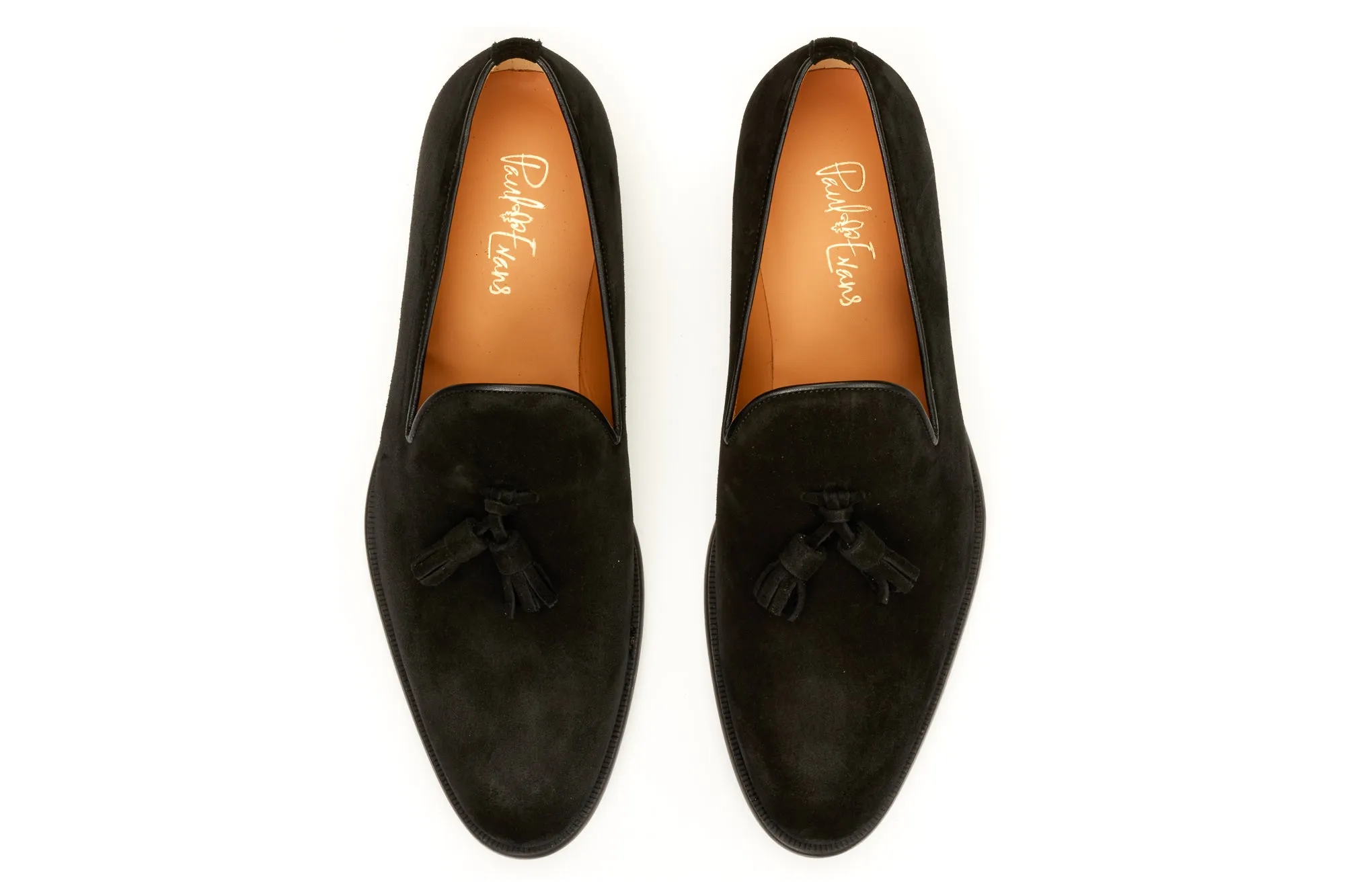 The Chaplin Tassel Loafer - Nero Suede