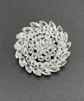 【USA輸入】ヴィンテージ クリア ビジュー ブローチ/Vintage Clear Bijou Brooch