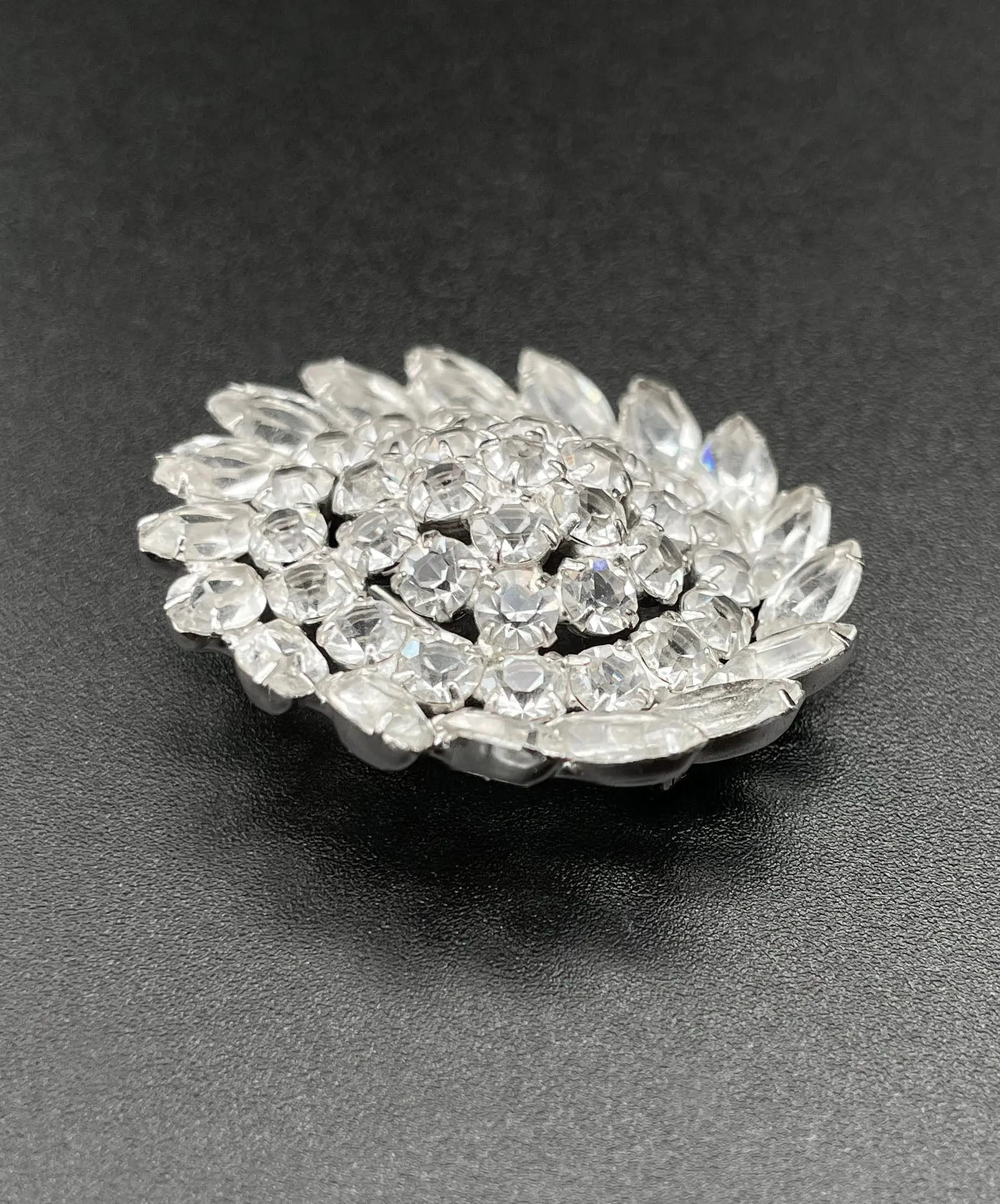 【USA輸入】ヴィンテージ クリア ビジュー ブローチ/Vintage Clear Bijou Brooch