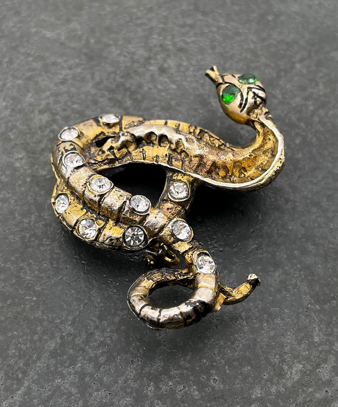 【USA輸入】ヴィンテージ コブラ ビジュー ブローチ/Vintage Cobra Bijou Brooch