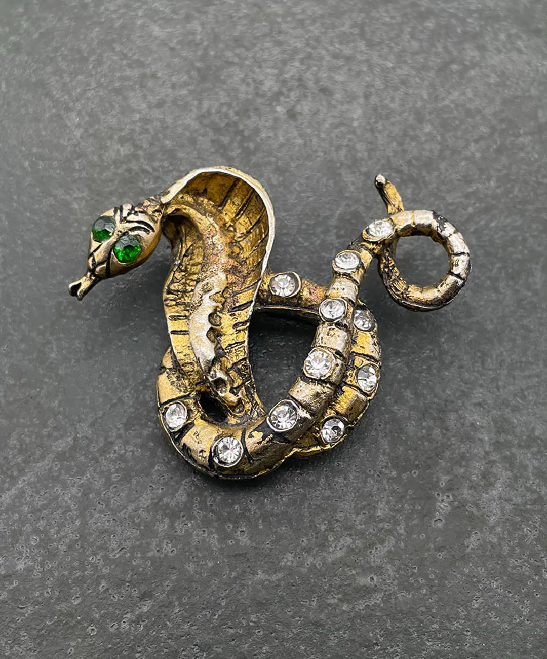 【USA輸入】ヴィンテージ コブラ ビジュー ブローチ/Vintage Cobra Bijou Brooch