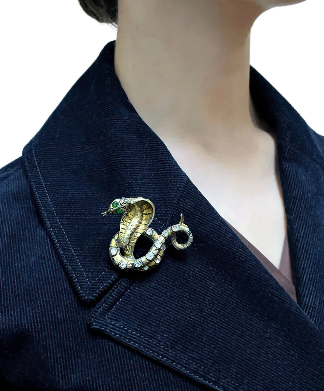 【USA輸入】ヴィンテージ コブラ ビジュー ブローチ/Vintage Cobra Bijou Brooch