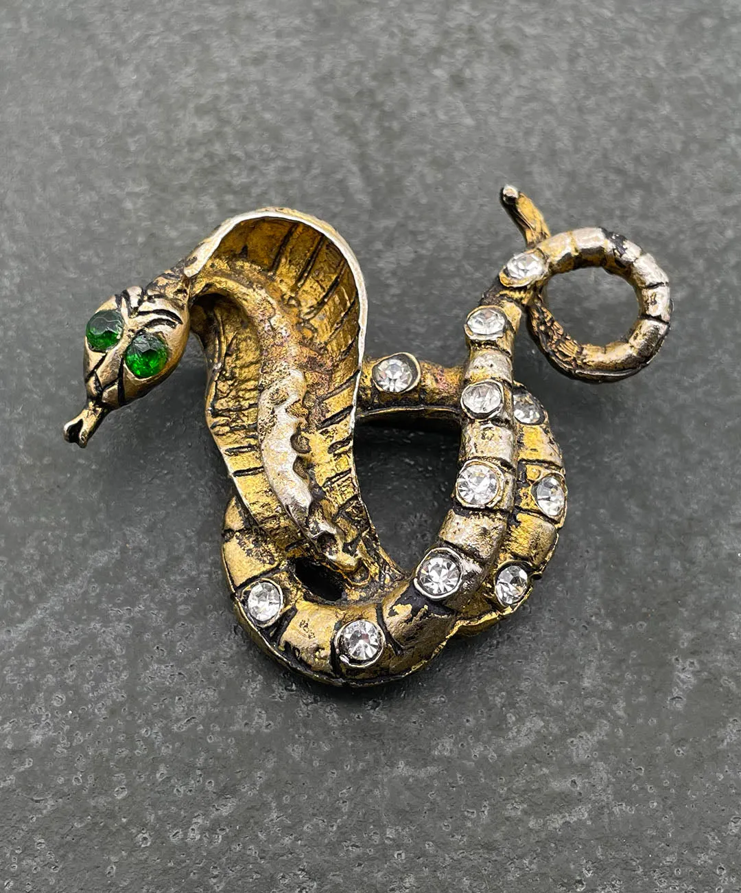 【USA輸入】ヴィンテージ コブラ ビジュー ブローチ/Vintage Cobra Bijou Brooch