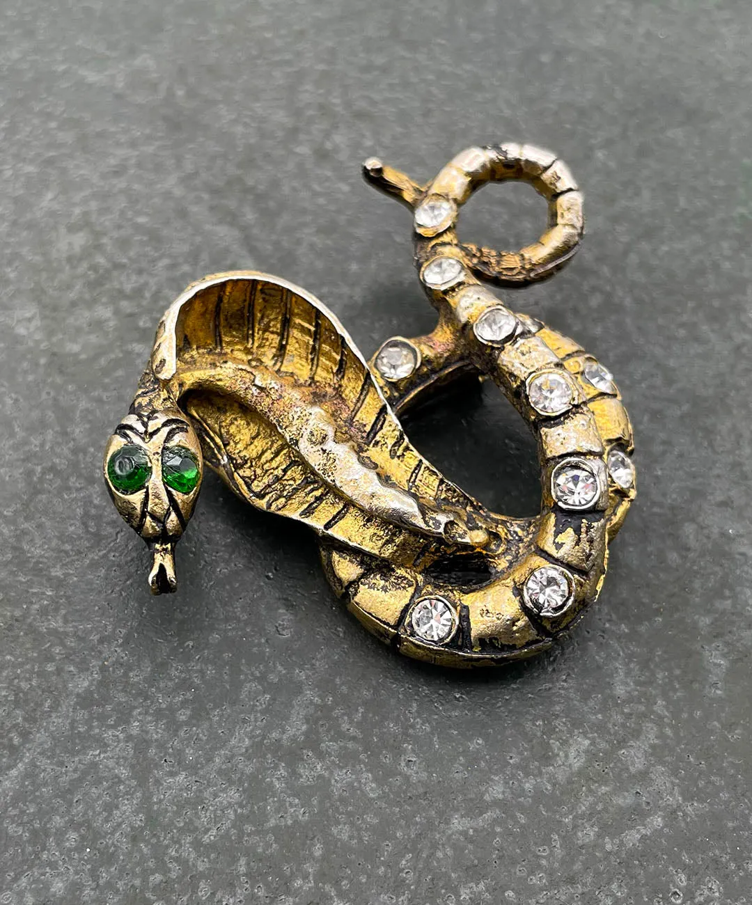 【USA輸入】ヴィンテージ コブラ ビジュー ブローチ/Vintage Cobra Bijou Brooch