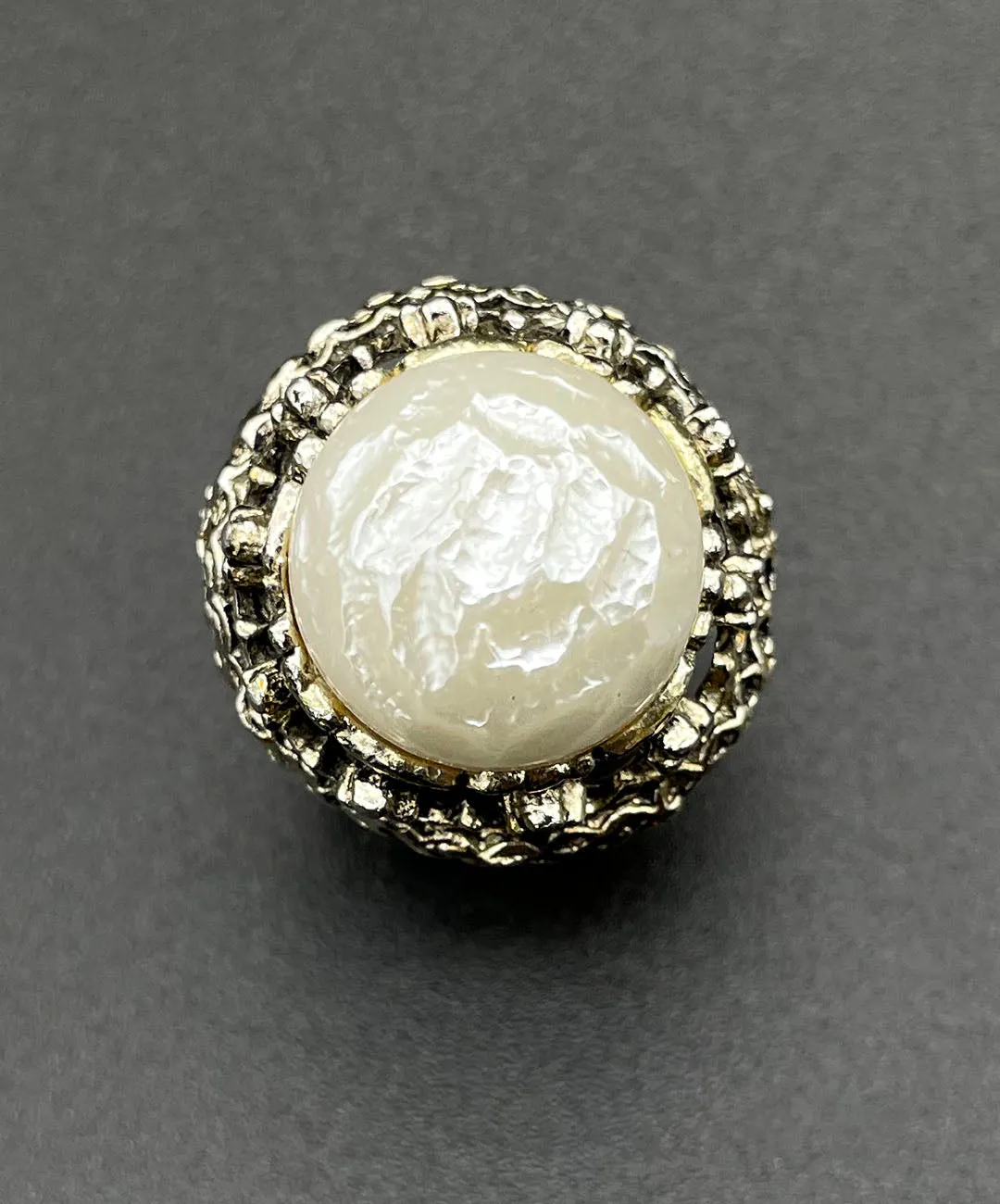 【USA輸入】ヴィンテージ パール テクスチャー リング/Vintage Pearl Texture Ring