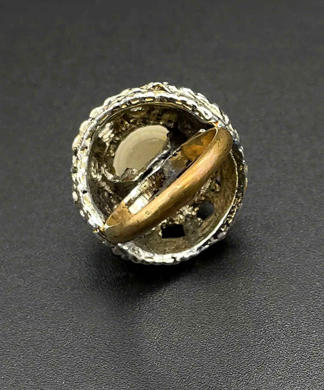 【USA輸入】ヴィンテージ パール テクスチャー リング/Vintage Pearl Texture Ring