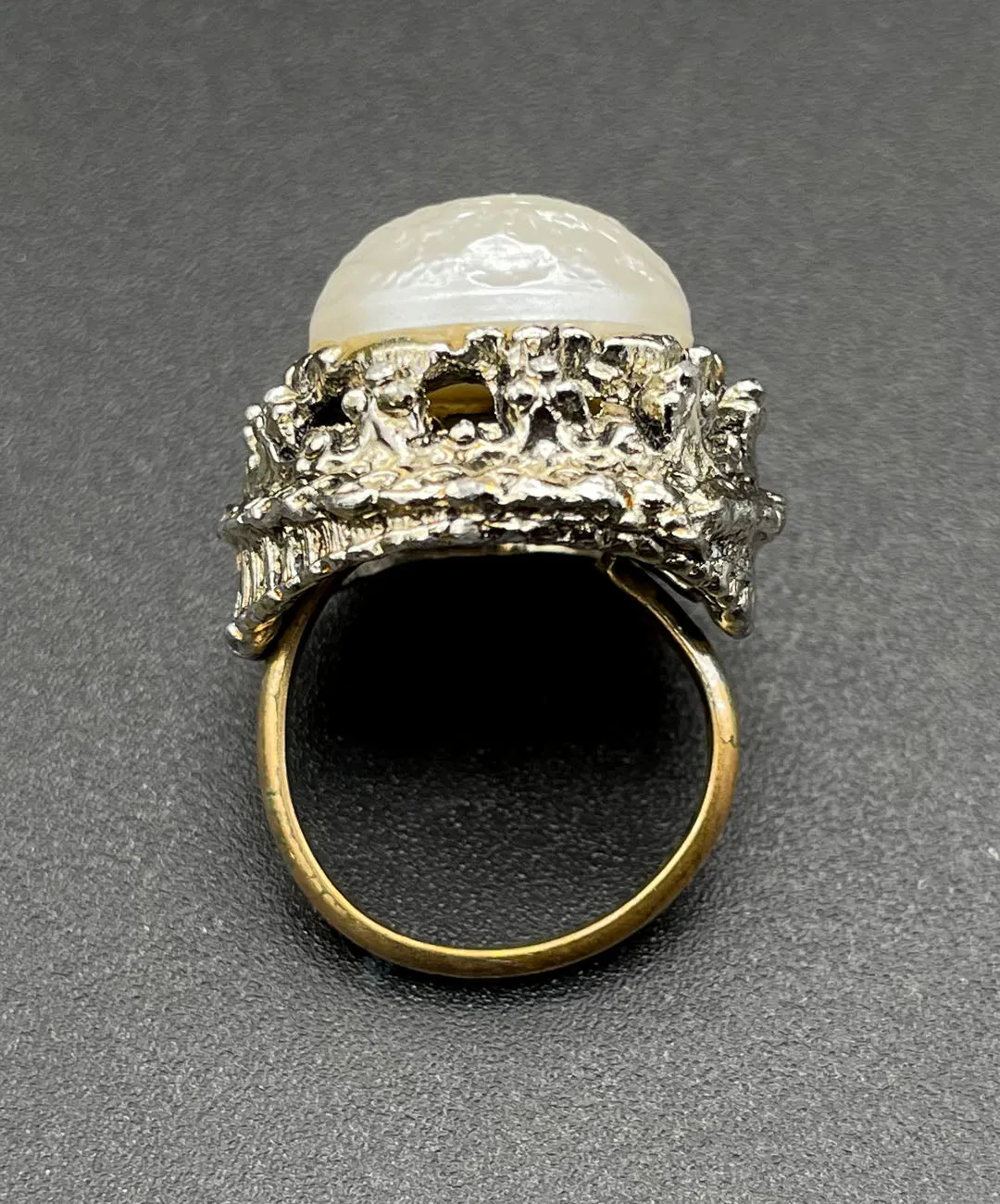 【USA輸入】ヴィンテージ パール テクスチャー リング/Vintage Pearl Texture Ring