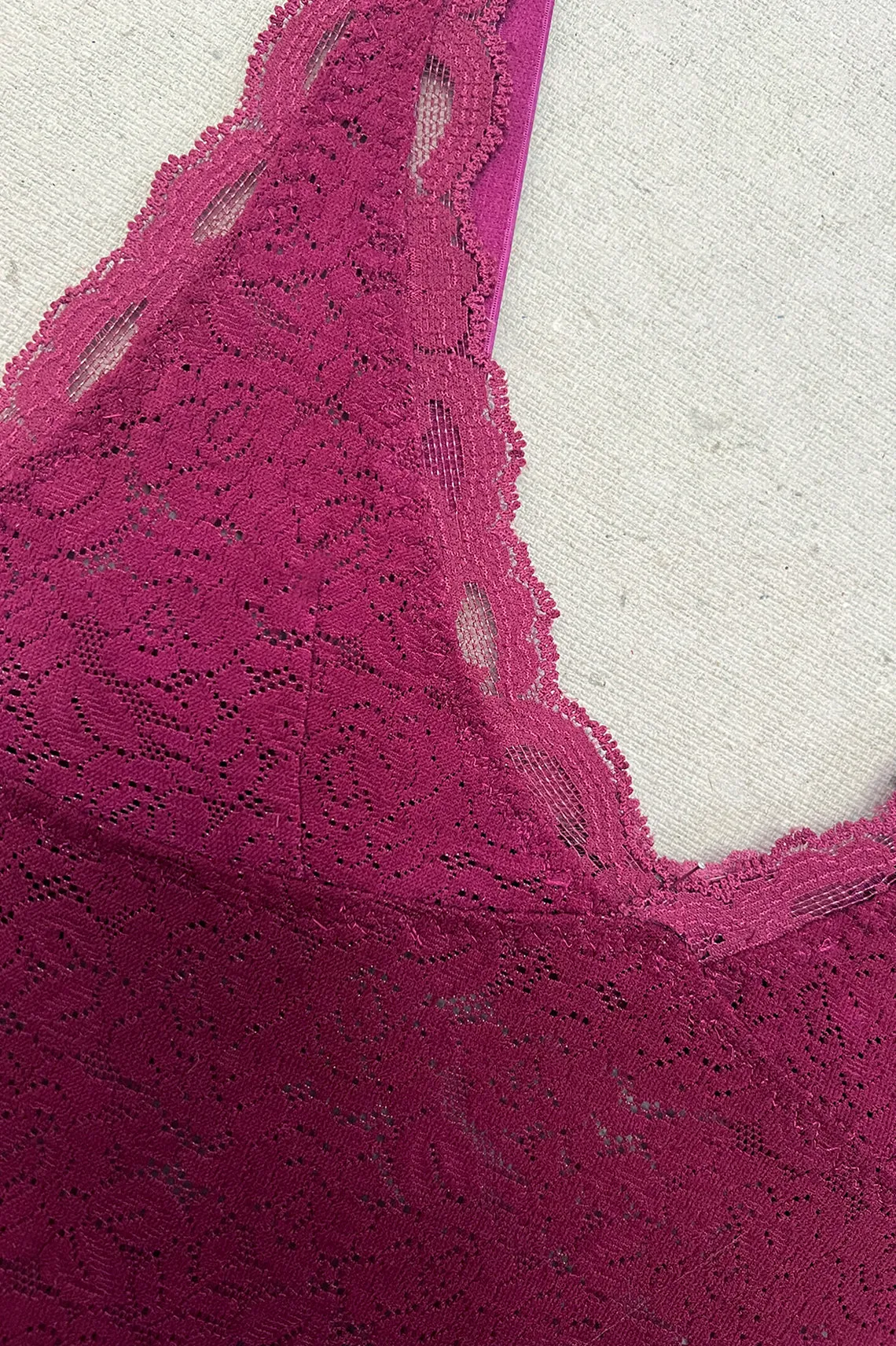 Verona Bodysuit in Ruby Vintage Surplus Lace (LOW STOCK)