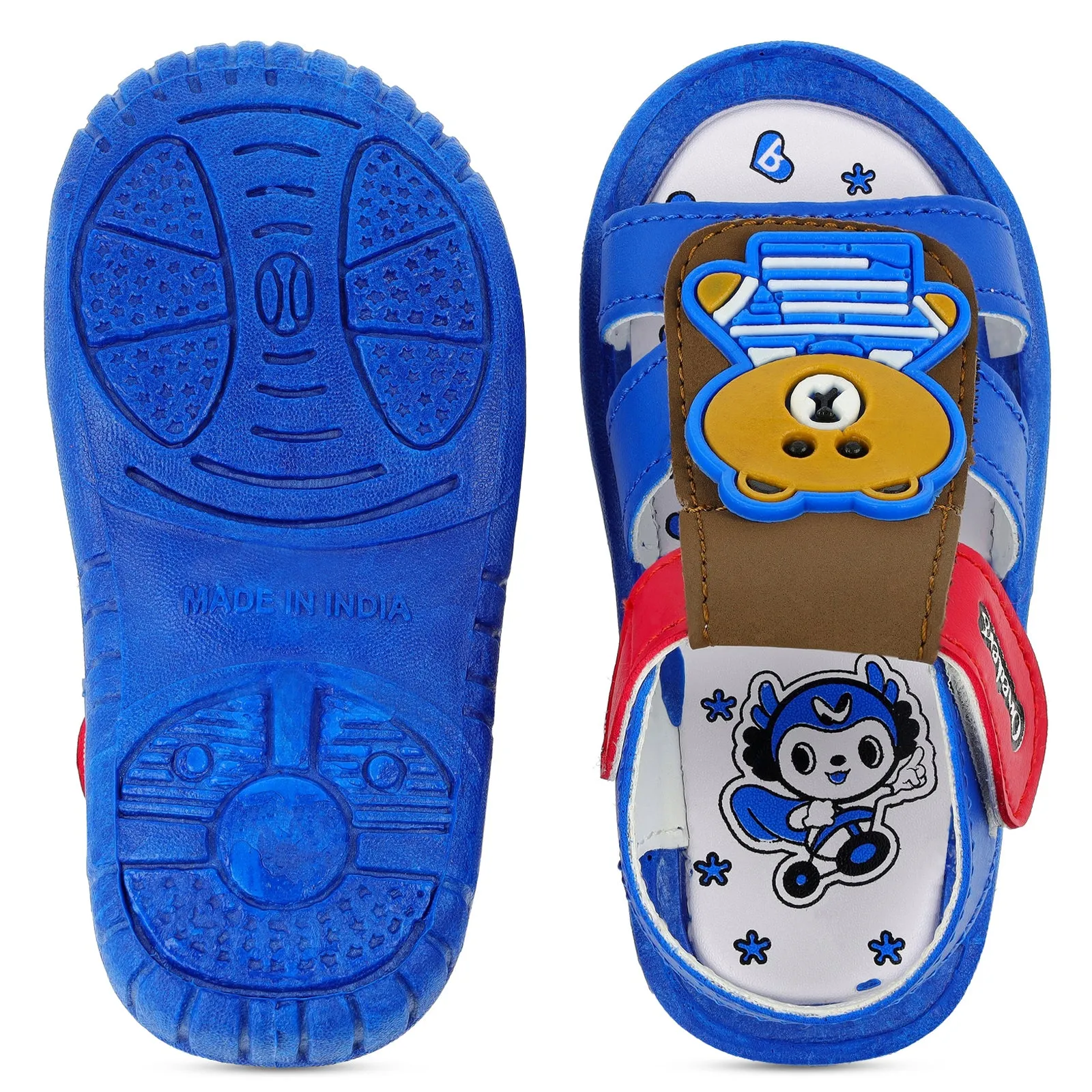 Walkaroo Kids Cartoonic Fisherman Sandals  - WK336 Navy Blue