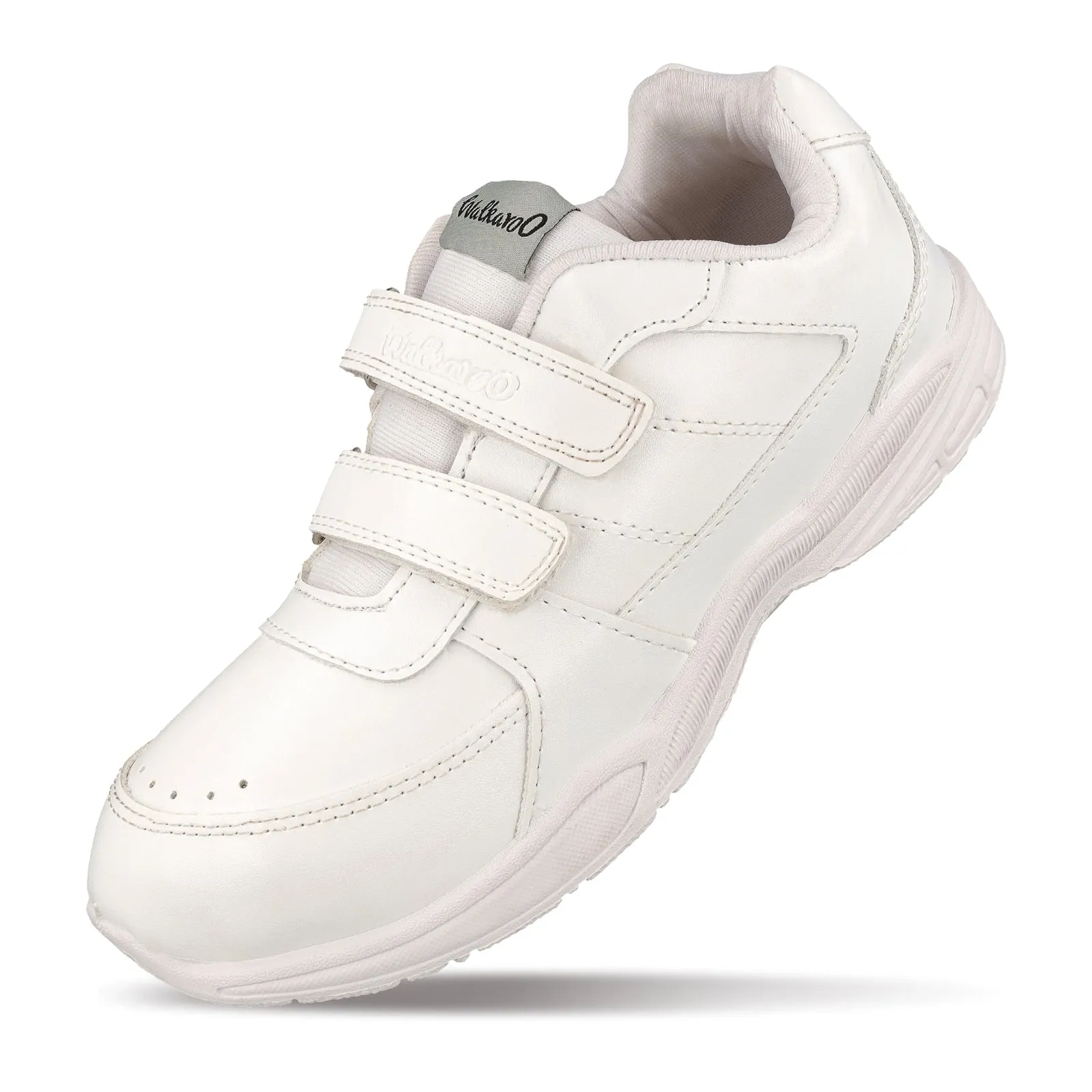 Walkaroo Kids School Shoes - 570 White