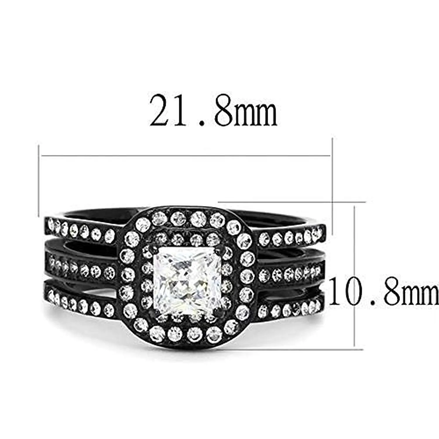 WildKlass Stainless Steel Ring IP Women AAA Grade CZ Clear