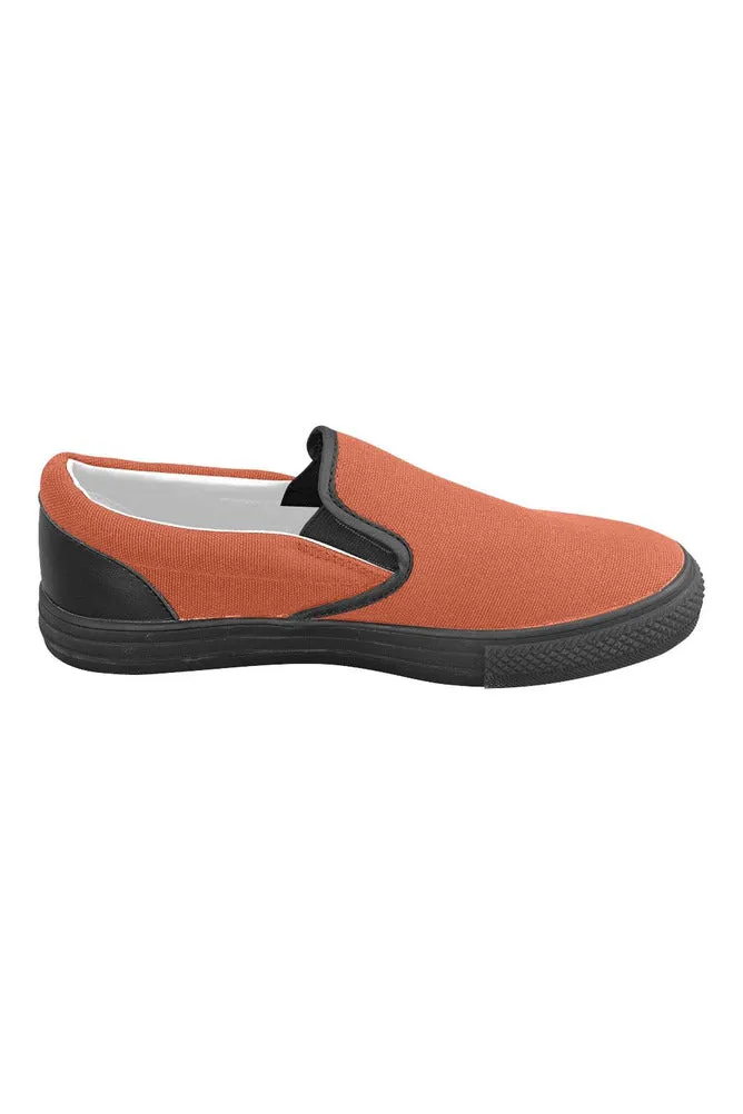 Winter Rust Men's Slip-on Canvas Shoes (Model 019)