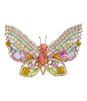 X-Large Butterfly in Apricot / Rose / Topaz