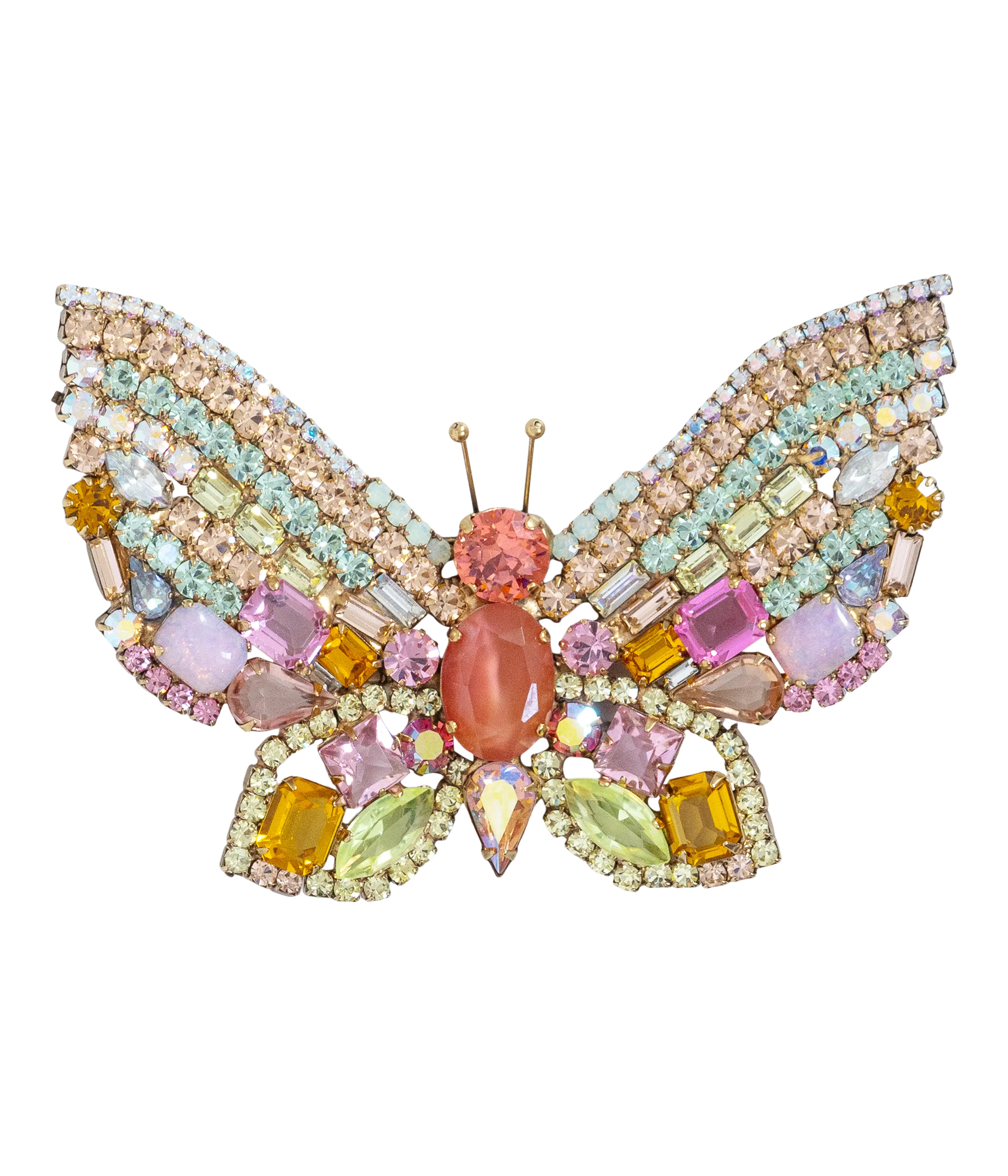 X-Large Butterfly in Apricot / Rose / Topaz