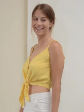 Yellow Tie Crop Top (2 sizes) - SALE CLOTHING & KIDS