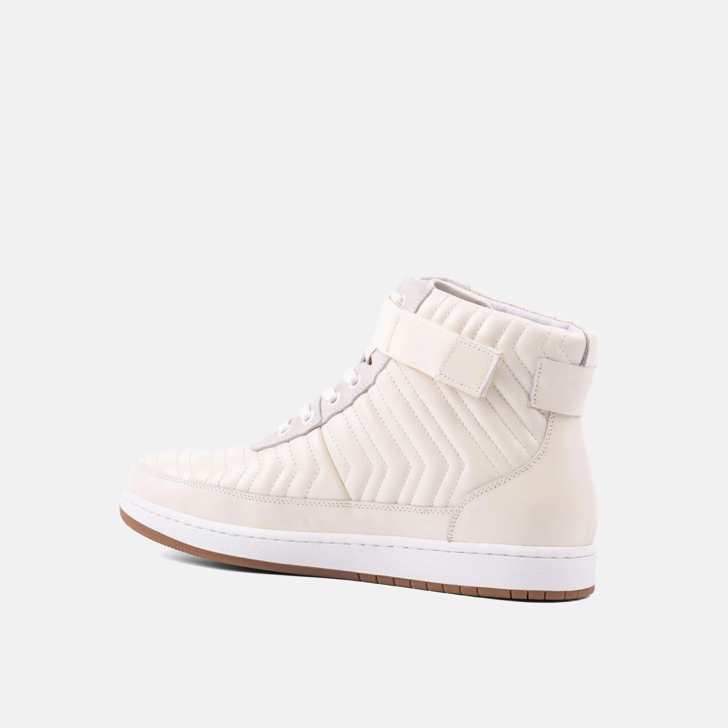 Yesler Cream Leather High Top Sneakers