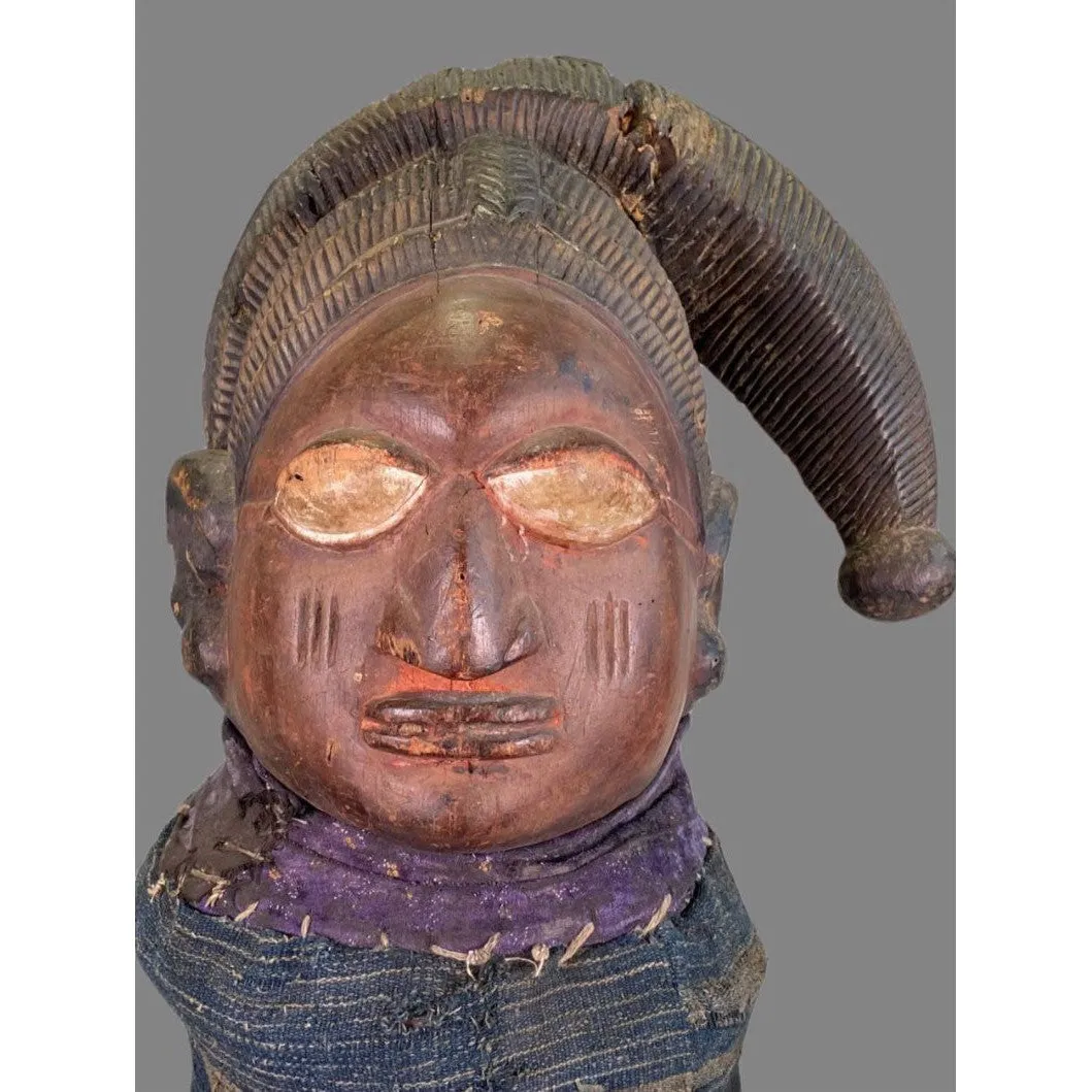 Yoruba Egungun Headdress with Textile, Nigeria #1153 PROVENANCE