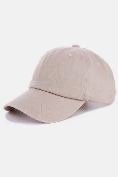 Zenana Plain Adjustable Baseball Cap